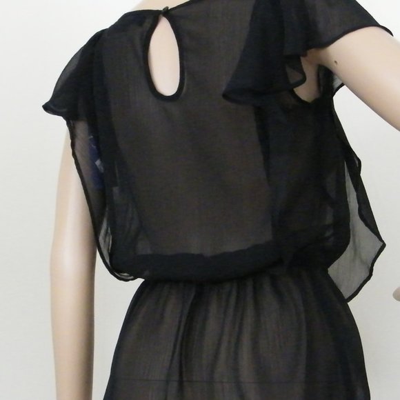 Miley Cyrus Maz Azria Shear Ruffled L #MM567700 - Picture 4 of 12